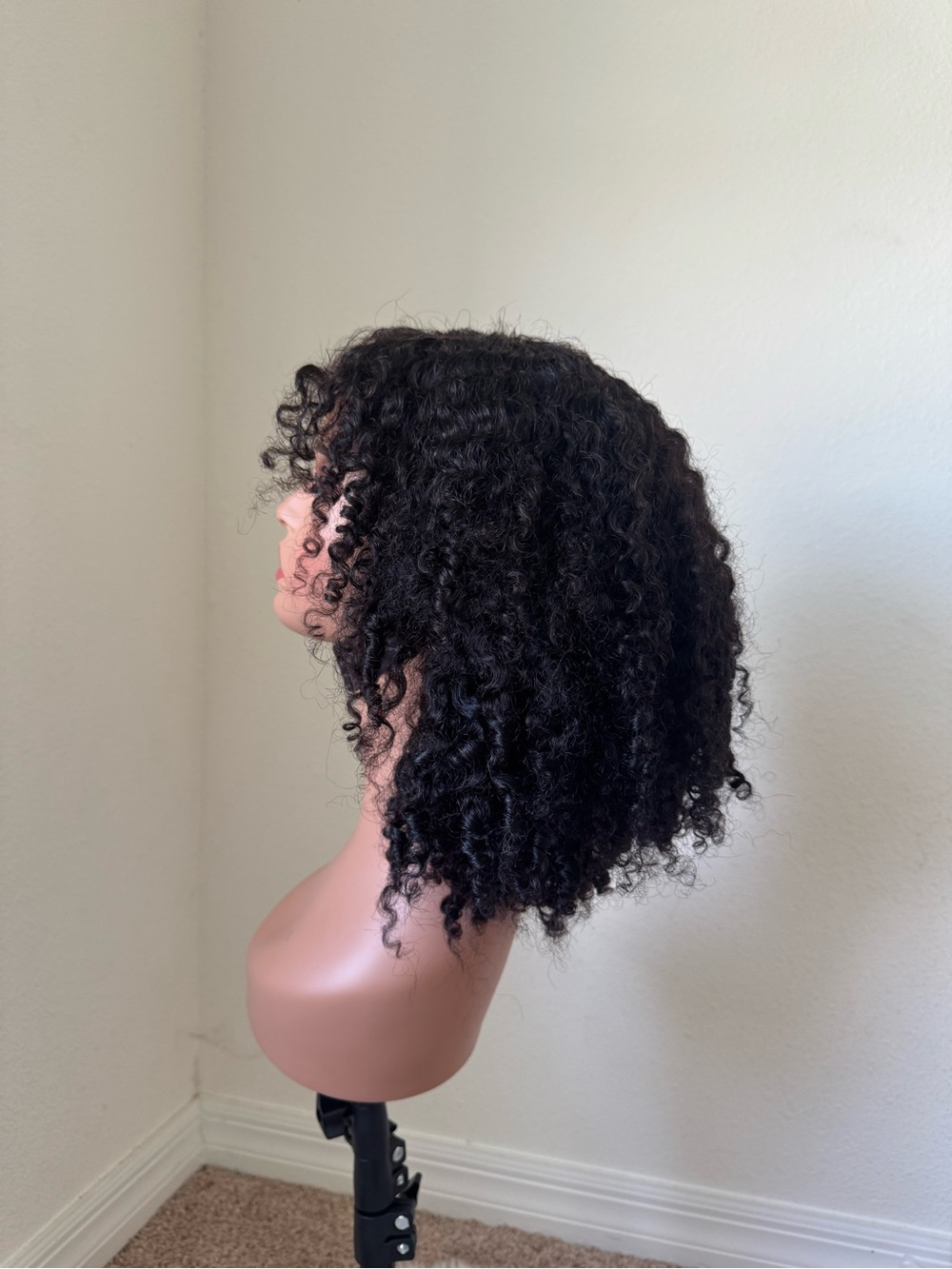 14 inch 13x4 lace front Wig 220% Short Curly Black Women’s Wig - Natural Texture